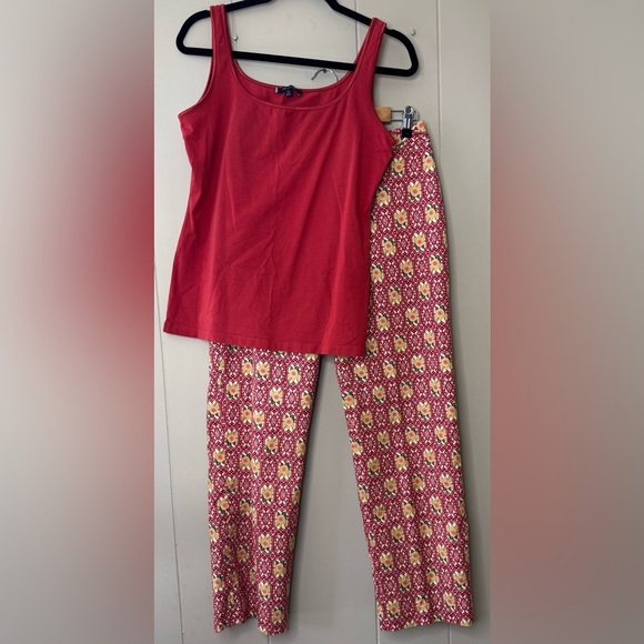 Talbots Pants - Talbots Cotton Floral Lined Pants Size 8 P & Anne Klein Medium Tank Set